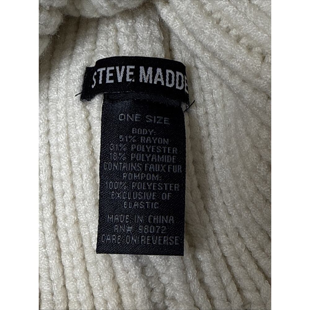 Steve Madden Ivory Knit Winter‎ Beanie! MINT CONDITION! - Picture 5 of 5